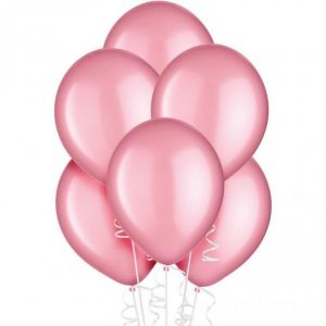 6 Pink Helium Balloons
